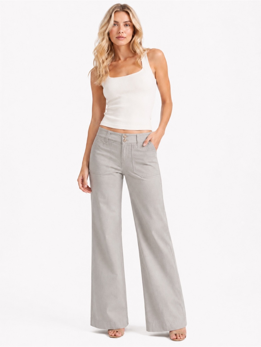 Jules & Leopold Size Large Gray Flare‎ Pants
